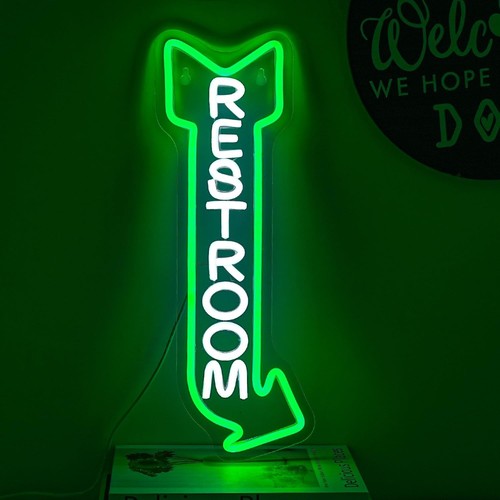 Restroom neon signs for - neon, wall