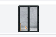 Aluminium French Doors Black