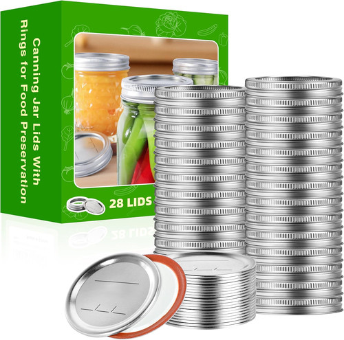 56pcs canning lids with rings - 56pcs,