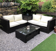Rattan Corner Sofa Set Garden