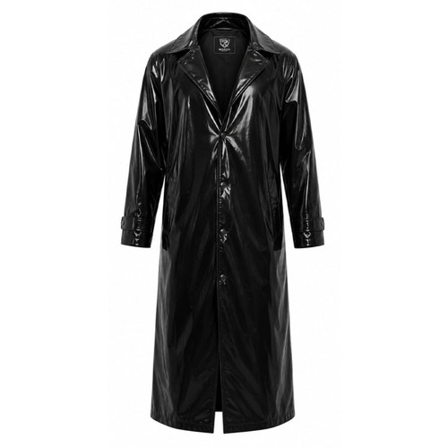 Women black pvc vinyl - vinyl, trench