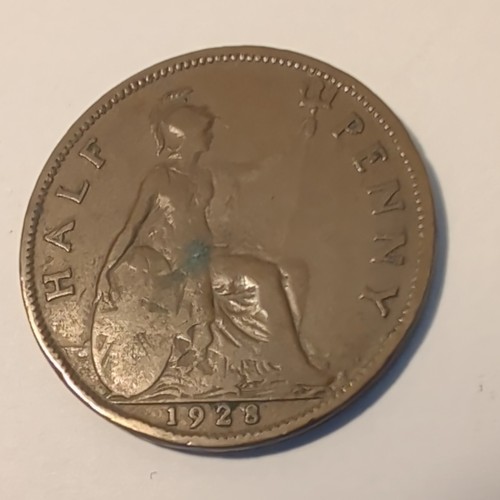 1928 great britain half penny - 1928,