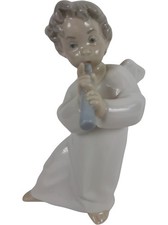 Lladro A-140 Angel Playing Flute Porcelain Figurine from Spain Collectable