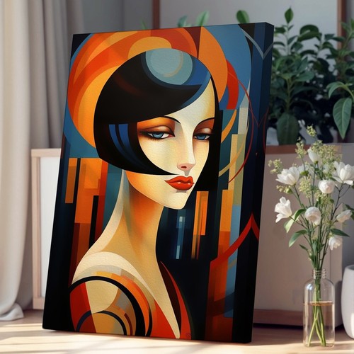 Art deco woman modern - woman, canvas