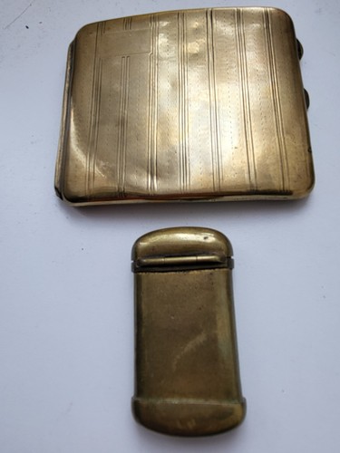 Brass vesta case and - brass,