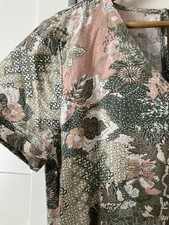 Next Linen Blend Dress Pale