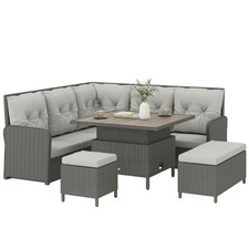 Outsunny 6 PCs Rattan Garden