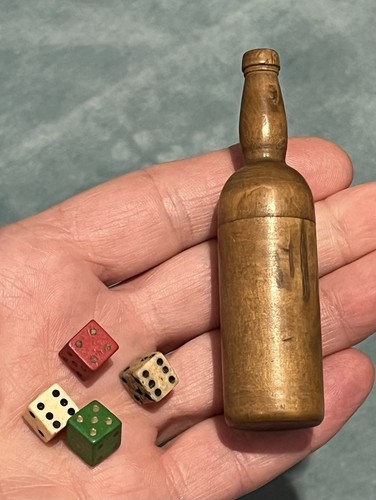 Vintage treen miniature wine - vintage,