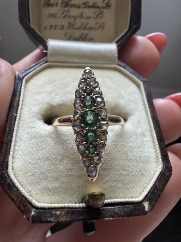 Antique 18k emerald and - , old