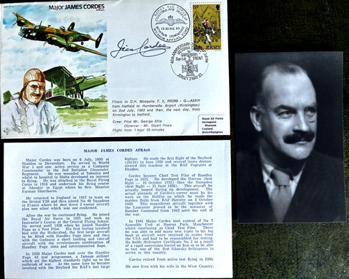 Raf cover signed major james - cover,