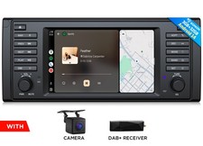 DAB+For BMW 5 Series E39 Android 14 7" Car Stereo GPS Sat Nav CarPlay Radio WiFi