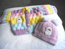 Hand knitted Lilac multi