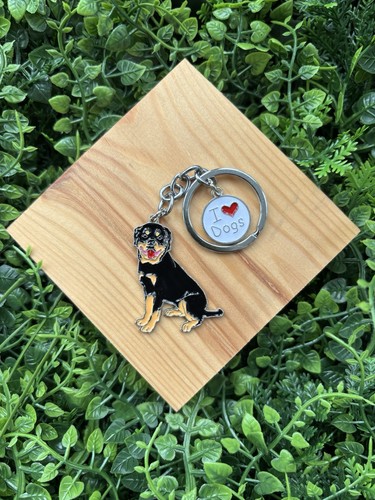 Rottweiler dog keyring gift - rottweiler,
