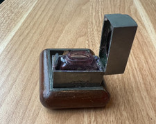 Ransome's Patent Antique De La Rue And Co Traveling Push Button Inkwell