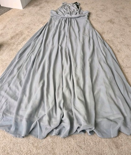 Dusty blue halter - halter, neck