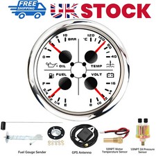 85mm White 4 IN 1 Gauge Fuel