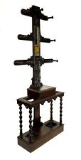 Antique Victorian Wooden Hall Stand / Tree / Coat Rack / Umbrella / Green Man