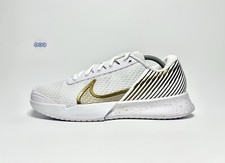 Men Nike Court Zoom Air Vapor Pro 2 Wimbledon Hard Court Tennis Shoes White Gold