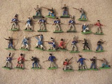 JOB LOT OF 27 BRITAINS 1.32 SCALE TOY SOLDIERS NAPOLEONIC AND AMERICAN CIVIL WAR