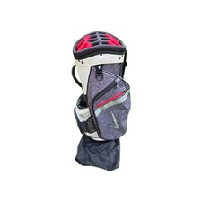 Nike Sport Cart Golf Bag w/14-Way Divider Gray Silver Black W/Driver Head Cover 