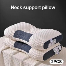 2PCS Adjustable Orthopedic Neck Pillow Cervical SPA Massage Ergonomic Soft
