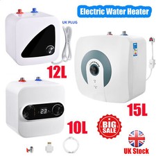 10/12/15L Electric Instant Hot Water Heater Under Sink Small Water Tank Kitchen