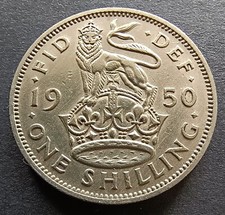1950 English Shilling - King