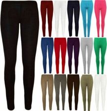 BRITISH MADE WOMENS LADIES DANCE BLACK + COLOURS SOFT VISCOSE COTTON LEGGINGS