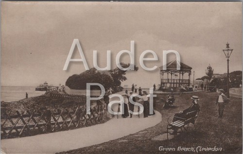 Clevedon green beach pier and - green,
