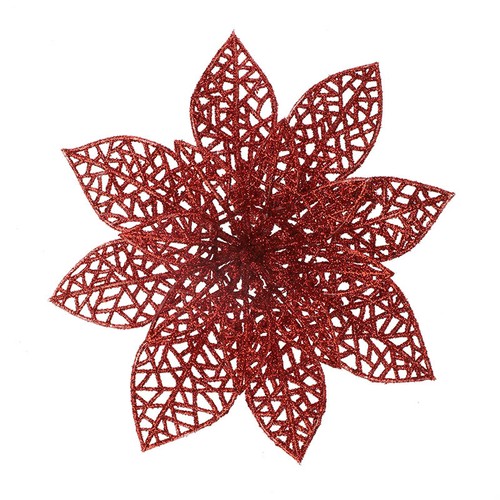 Poinsettia flower glitter with - glitter,