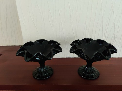 Old vintage black glass - old,