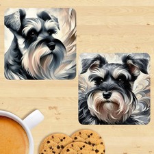 Miniature schnauzer coasters - miniature,