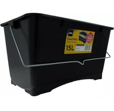 Coral Essentials 15L Plastic Paint Scuttle Container Tub with Metal Handle 