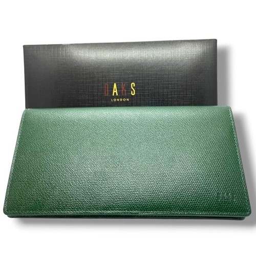 Daks green leather long wallet - leather,