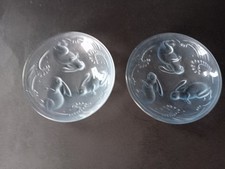 Art Deco blue frosted glass