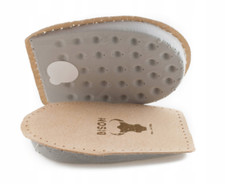 Heel Support Cushions Orthotic Lift Pad REAL LEATHER Half Insoles Shoes Inserts