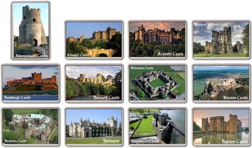 Fridge magnet castles - magnet,