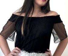 ZARA BLACK TOP OFF THE