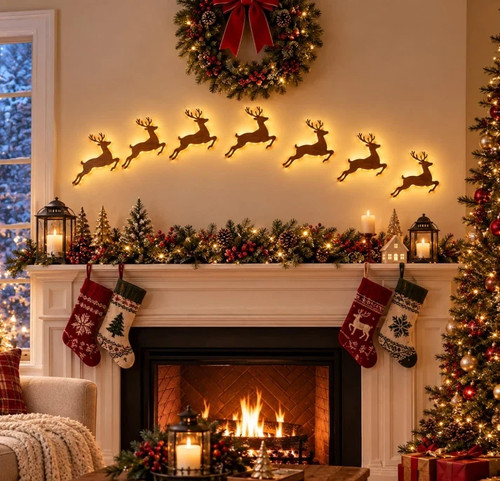 Led reindeer wall - 7,