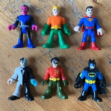 6 x DC Imaginext Superhero Action Figures - Sinestro Batman Robin Two Face