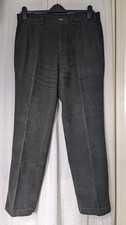 W34 L29 M&S Blue Harbour Stormwear Green Cotton Courduroy Comfort Waist Trousers