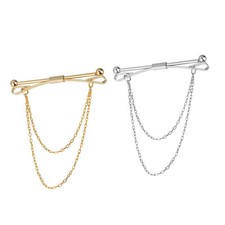 2pcs Collar Pin Bar Shirt Tie