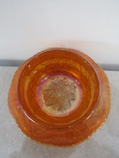 Vintage Marigold Glass Jam Bowl