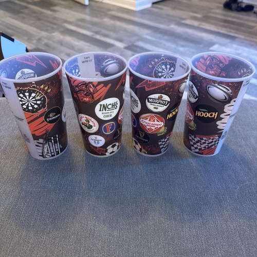 Plastic pint glass - pint, x4