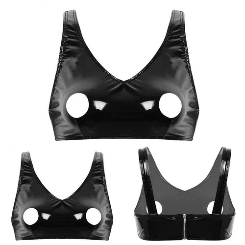3xl black cupless bra - s,