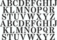 LETTER Vinyl Decal A to Z