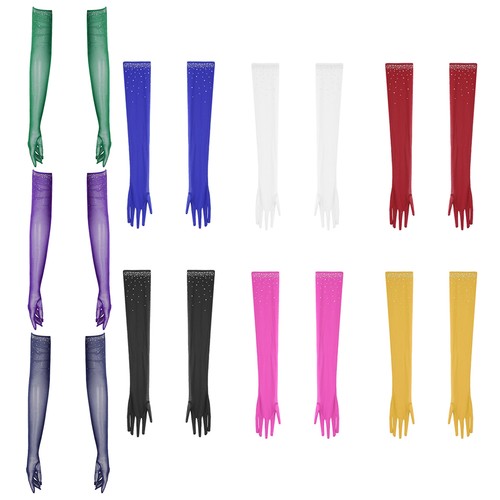 Women mesh sheer long - uk,
