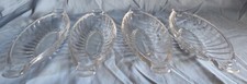 4 Vintage Ice Cream Sunday Banana Boat Dessert Glass Dishes