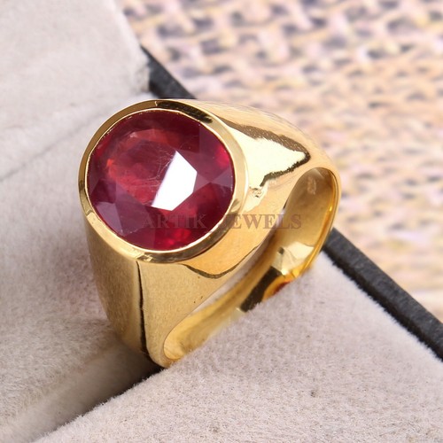Heated ruby gemstone with - heated,