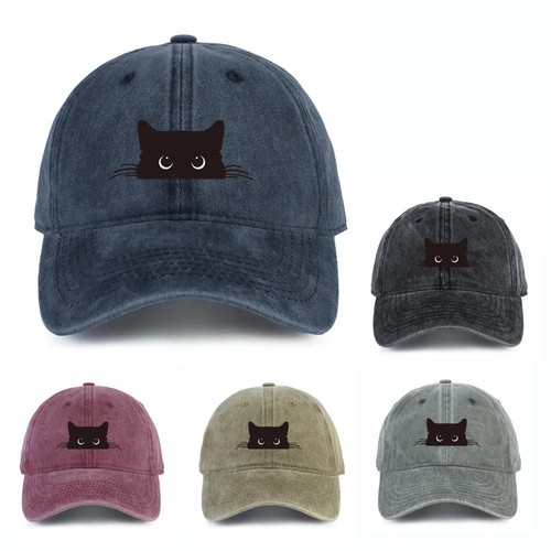 Cute cat print baseball cap - baseball,